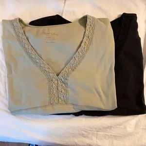 2 Faded Glory Stretch pullover tops 3X 22W / 24W